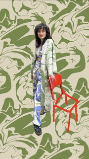 Matcha Linen Long Kimo